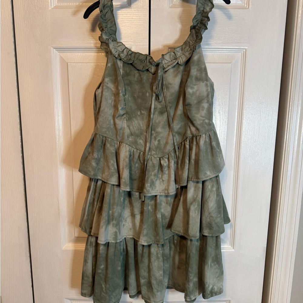 Cider Vineyard Strolls Green Corset Mini Dress - Picture 2 of 4